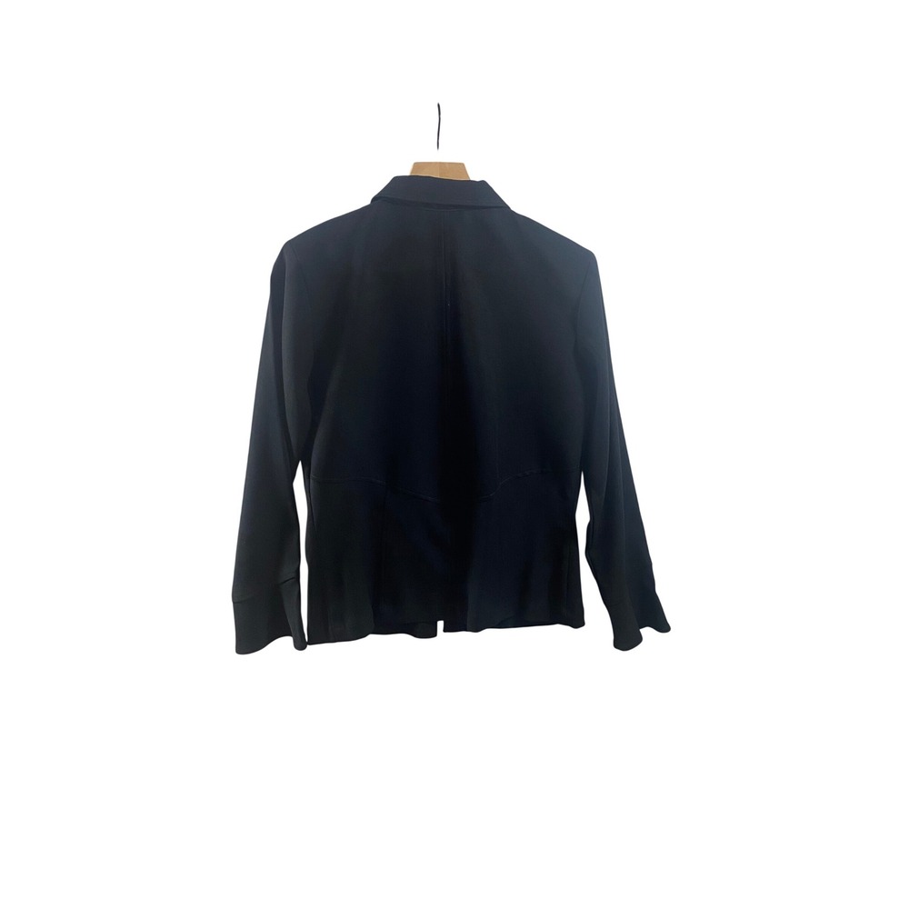 Gotcha Covered Blazer Women S Black Excellent Zip Front Ribbed Knit Jacket - Picture 2 of 9